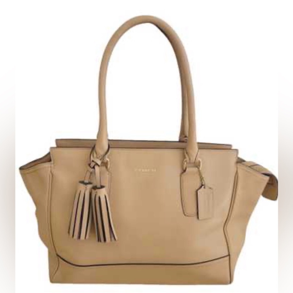 Vintage Coach Tan Leather Candace Carryall